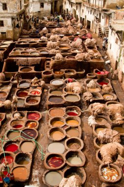 Morocco, Fez, Tannery  clipart